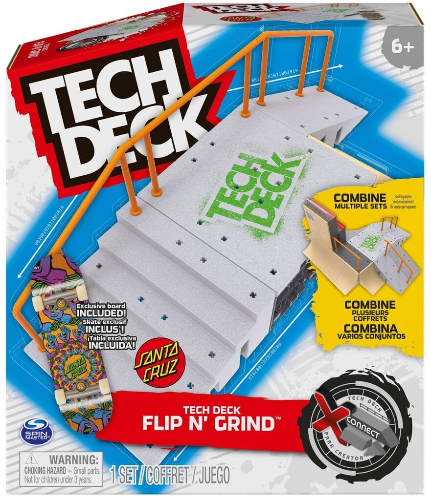 Rinkinys pirštų skydelio Flip N' Grind + deskorolka Tech Deck kaina ir informacija | Stalo žaidimai, galvosūkiai | pigu.lt