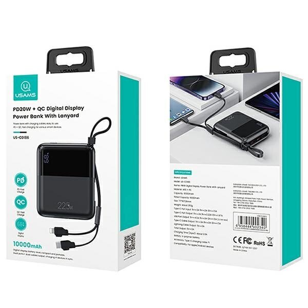 Usams PB69 10000mAh kaina ir informacija | Atsarginiai maitinimo šaltiniai (power bank) | pigu.lt