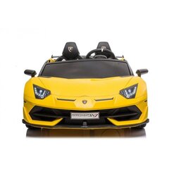 Dvivietis vaikiškas elektromobilis Lean Cars Lamborghini Aventador SX2028, geltonas kaina ir informacija | Elektromobiliai vaikams | pigu.lt
