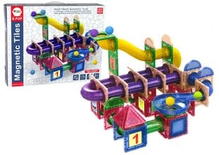 Lenktynių trasa kamuoliukams Lean Toys Magnetic Blocks kaina ir informacija | Žaislai berniukams | pigu.lt