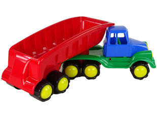 Sunkvežimis su priekaba, 45 cm, raudonas kaina ir informacija | Žaislai berniukams | pigu.lt