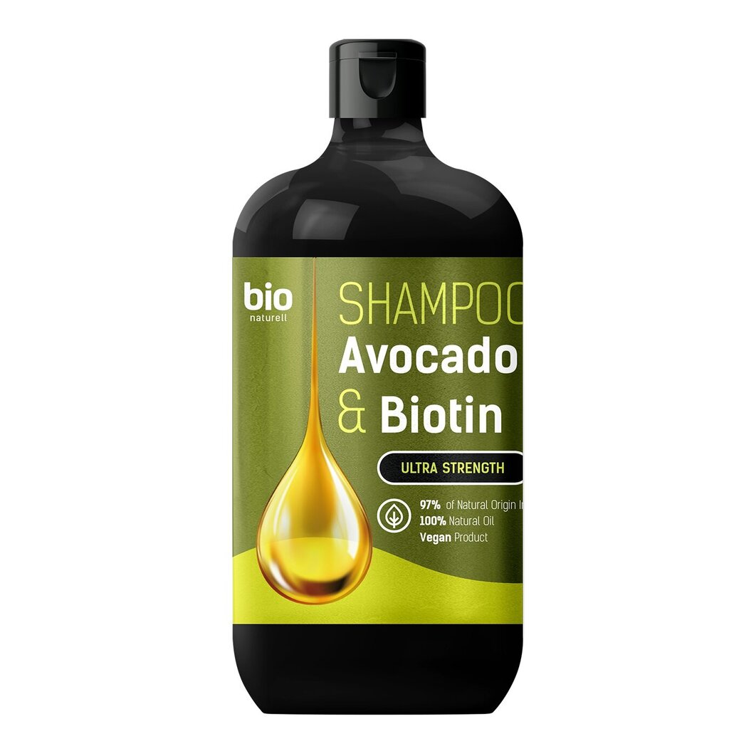 Plaukų šampūnas su avokado aliejumi ir biotinu Bio Naturell, 946 ml цена и информация | Šampūnai | pigu.lt