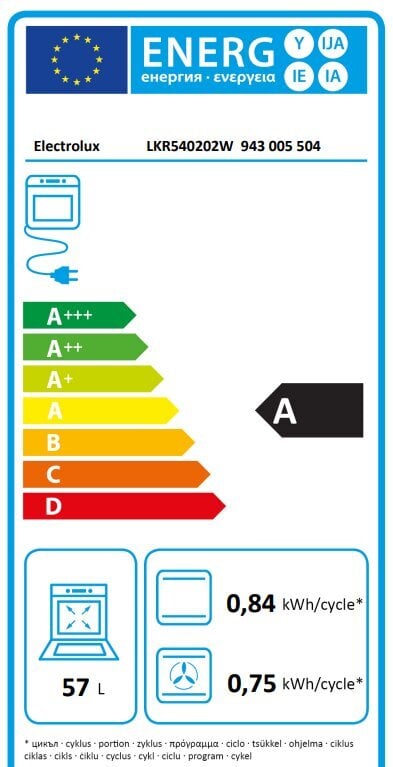Electrolux LKR540202W цена и информация | Elektrinės viryklės | pigu.lt