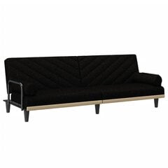 Sofa-lova su porankiais, juoda kaina ir informacija | Sofos | pigu.lt