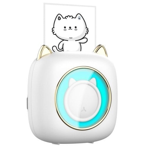 Cat Mini Printer Kids + dovana (3 spalvoti rulonėliai) kaina ir informacija | Spausdintuvai | pigu.lt