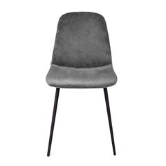 HOMLA SLANK Серый бархатный стул 44x52x85см цена и информация | Стулья для кухни и столовой | pigu.lt