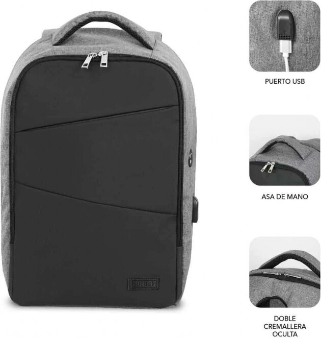 Subblim Laptop Backpack Subblim SUBBP3SA1100 Black 16" kaina ir informacija | Krepšiai, kuprinės, dėklai kompiuteriams | pigu.lt