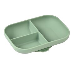 Тарелка с клейким дном Beaba, зеленая цена и информация | Детская посуда, контейнеры для молока и еды | pigu.lt