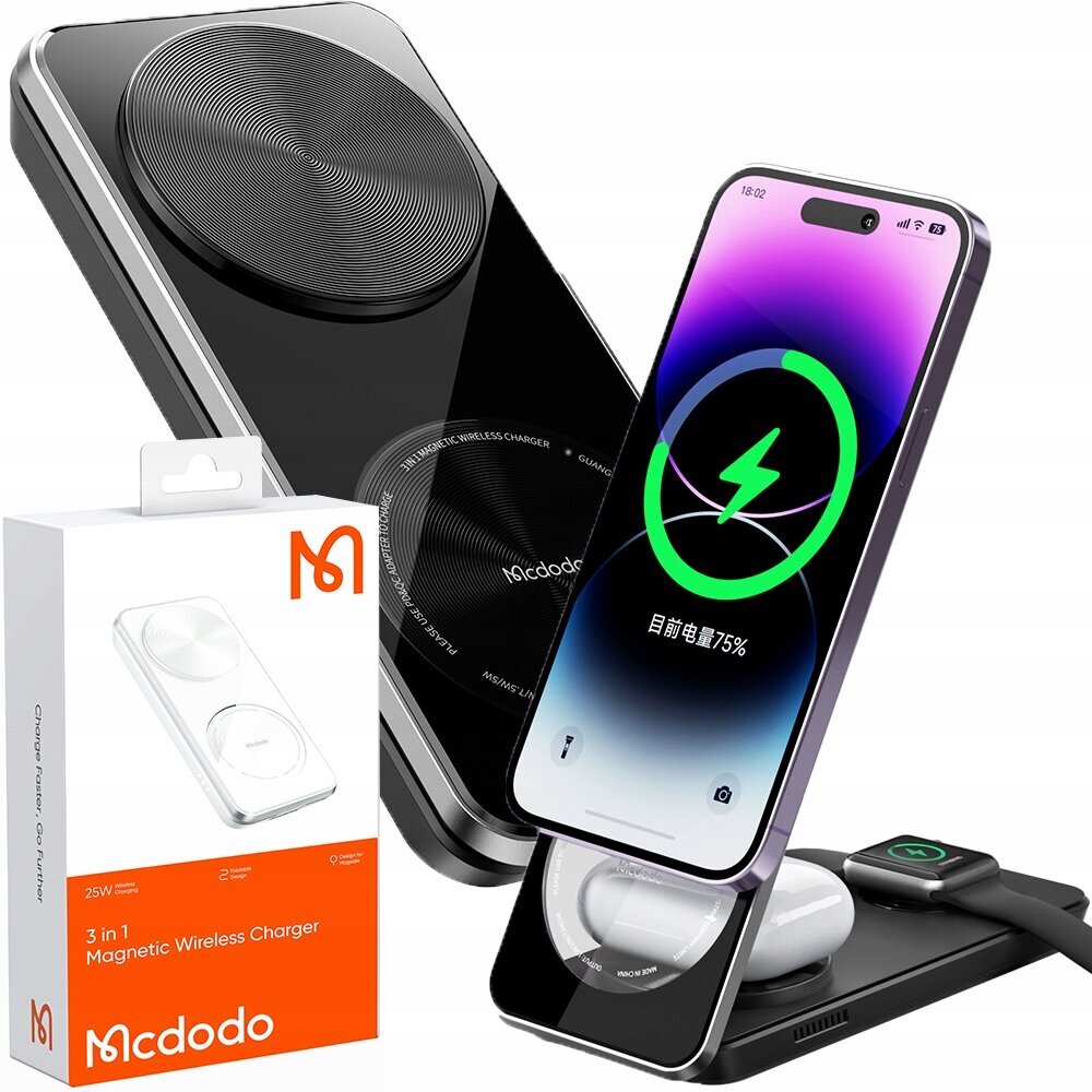 Беспроводная зарядка MCDODO 3IN1 QI ДОК-СТАНЦИЯ IPHONE AIRPODS ЧАСЫ цена |  pigu.lt