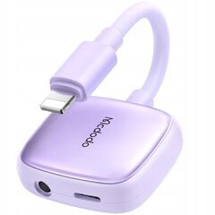Адаптер, переходник, миниджек, для iPhone, фиолетовый, McDodo цена и информация | Адаптеры, USB-разветвители | pigu.lt