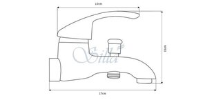 Vonios maišytuvas Silla SEM-1076 kaina ir informacija | Vandens maišytuvai | pigu.lt