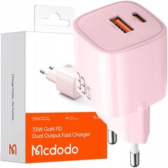 MCDODO NANO GaN USB/USB-C FAST CHARGER PD 33W цена и информация | Зарядные устройства для телефонов | pigu.lt
