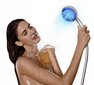 RGB LED vonios kambario dušo galvutė, 3 spalvų LED dušo galvutė, keičiama šviesos vandens temperatūra цена и информация | Vonios kambario aksesuarai | pigu.lt