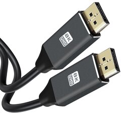 DisplayPort v1.4 8K UHD Кабель1,8м / 32.4Gbps цена и информация | Кабели и провода | pigu.lt