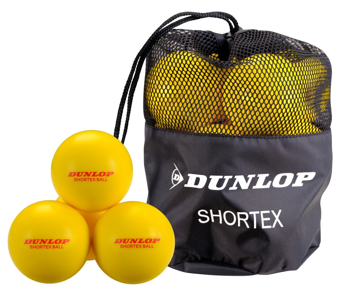 Teniso kamuoliukai Dunlop Shortex, geltoni kaina ir informacija | Lauko teniso prekės | pigu.lt