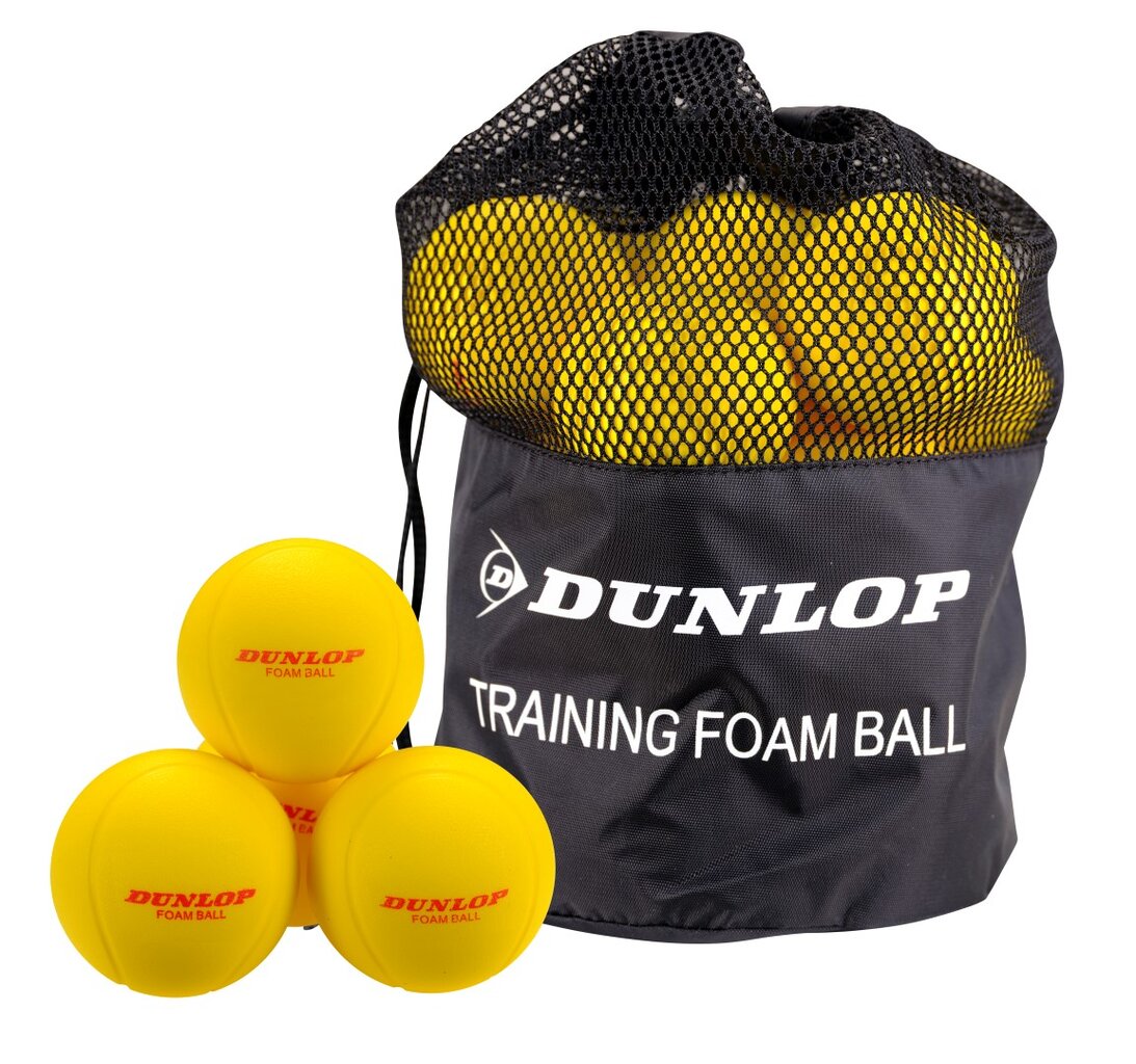 Teniso kamuoliukai Dunlop Training Foum, geltoni цена и информация | Lauko teniso prekės | pigu.lt