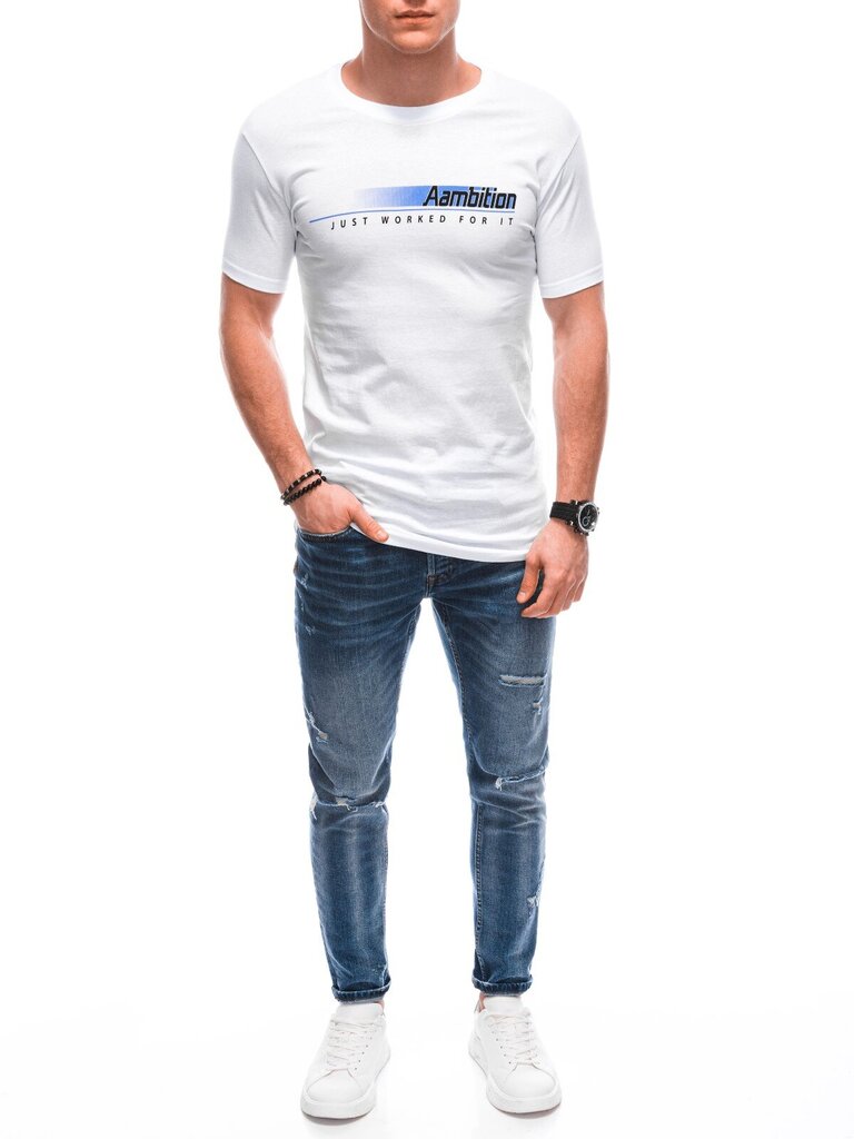 Marškinėliai vyrams Edoti 121391-7, balti цена и информация | Vyriški marškinėliai | pigu.lt