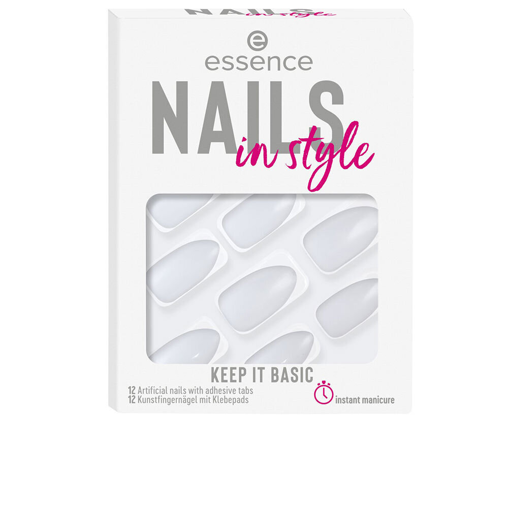 Dirbtiniai nagai Essence Nails In Style 15 Keep it basic, 12 vnt. цена и информация | Manikiūro, pedikiūro priemonės | pigu.lt