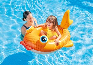 Vaikiškas plaukimo ratas Intex, 132x94cm, oranžinis цена и информация | Надувные и пляжные товары | pigu.lt