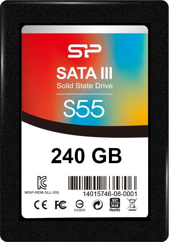 Silicon Power S55 240GB SATA3 (SP240GBSS3S55S25) цена и информация | Vidiniai kietieji diskai (HDD, SSD, Hybrid) | pigu.lt