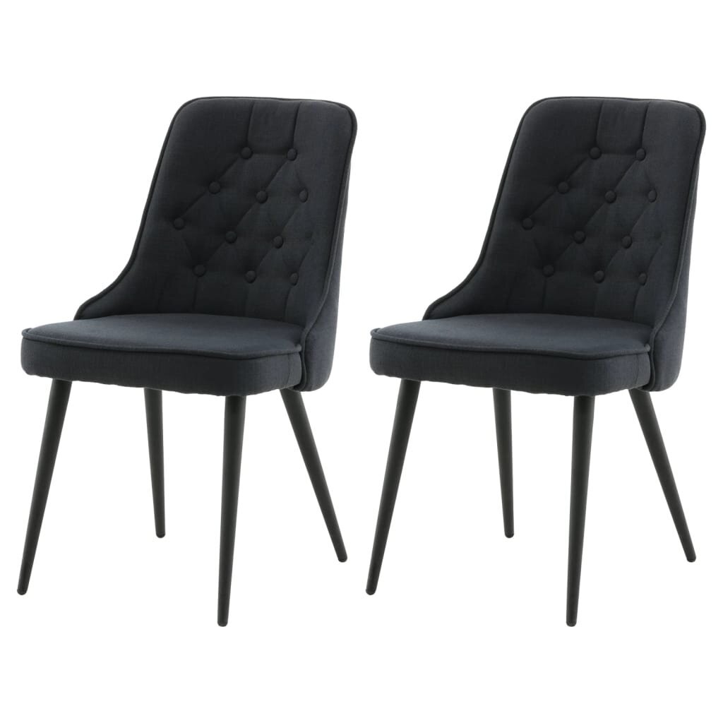 2 - jų valgomojo kėdžių komplektas Venture Home , juodas цена и информация | Virtuvės ir valgomojo kėdės | pigu.lt