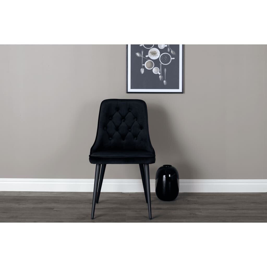2 - jų valgomojo kėdžių komplektas Venture Home , juodas цена и информация | Virtuvės ir valgomojo kėdės | pigu.lt