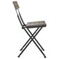 Sulankstomų bistro kėdžių komplektas vidaXL, pilkas kaina ir informacija | Lauko kėdės, foteliai, pufai | pigu.lt