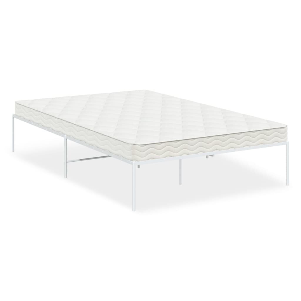 vidaXL Metalinis lovos rėmas, baltos spalvos, 120x200cm kaina ir informacija | Lovos | pigu.lt
