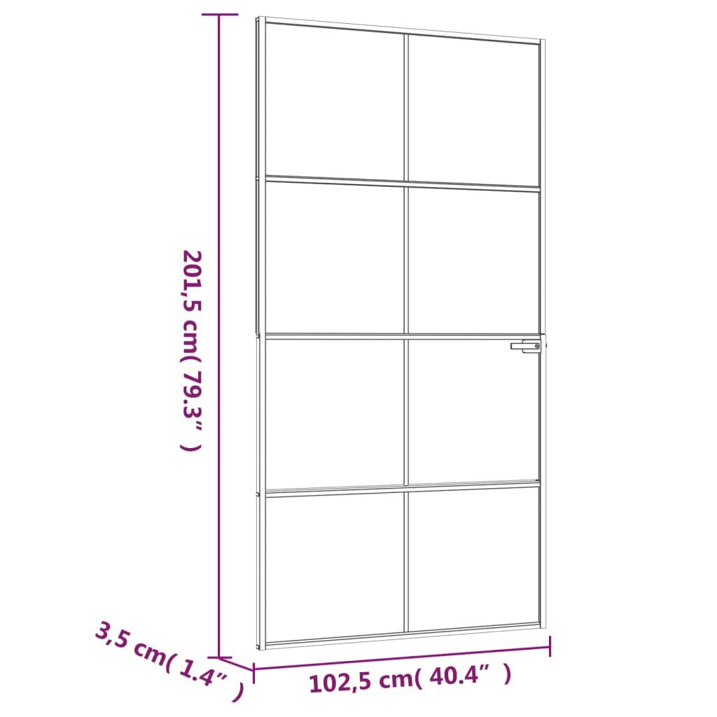 Vidaus durys vidaXL, 102x201,5 cm kaina ir informacija | Vidaus durys | pigu.lt