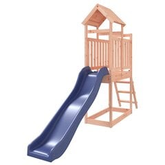 Žaidimų namelis su čiuožykla/kopėčiomis vidaXL, rudas kaina ir informacija | Vaikų žaidimų nameliai | pigu.lt
