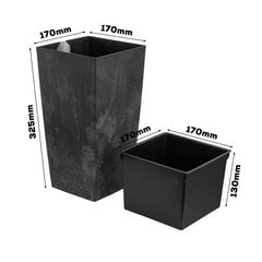 Vazonas Prosperplast Urbi Square Effect 32,5 cm kaina ir informacija | Vazonai | pigu.lt