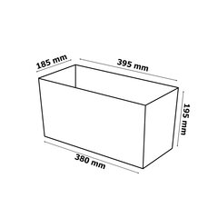 Коробка для цветов со вставкой длина цветочного горшка: 58 см пластик под бетон структура под бетон серый цена и информация | Вазоны | pigu.lt