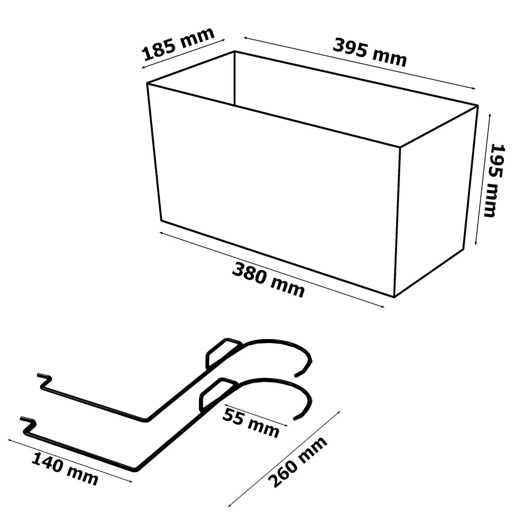 Prosperplast pakabinamas vazonas, 19,5cm, baltas kaina ir informacija | Vazonai | pigu.lt