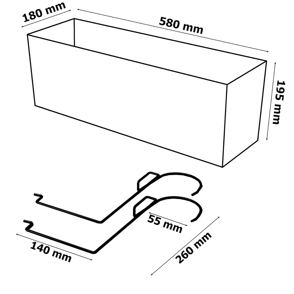 Pakabinamas vazonas 30 cm kaina ir informacija | Vazonai | pigu.lt