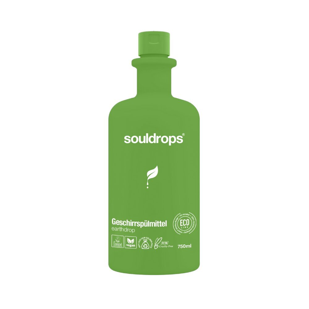 Souldrops Earthdrop indų plovimo priemonė, 750 ml цена и информация | Indų plovimo priemonės | pigu.lt