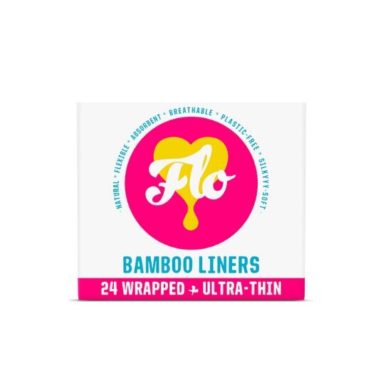 Biologiškai skaidūs įklotai Flo Bamboo Liners, 24 vnt kaina ir informacija | Tamponai, higieniniai paketai, įklotai | pigu.lt