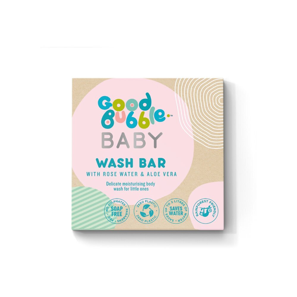 Vaikiškas muilas Good Bubble Baby Wash Bar With Rose Water & Aloe Vera, 70 g kaina ir informacija | Kosmetika vaikams ir mamoms | pigu.lt