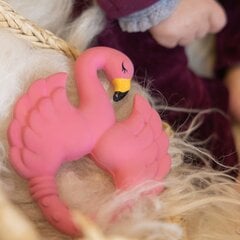 Жевательная игрушка для ванны Natruba Фламинго Dusty Pink цена и информация | Прорезыватели | pigu.lt