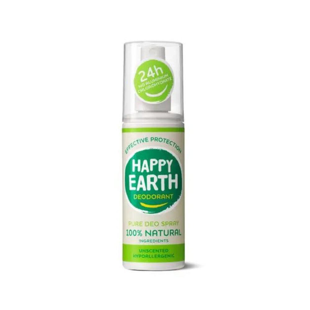 Natūralus bekvapis purškiamas dezodorantas Happy Earth Pure Deo Spray, 100 ml цена и информация | Dezodorantai | pigu.lt