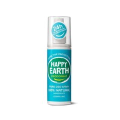 Натуральный дезодорант-спрей с освежающим ароматом лайма и кедра Happy Earth 100%, 100мл цена и информация | Дезодоранты | pigu.lt
