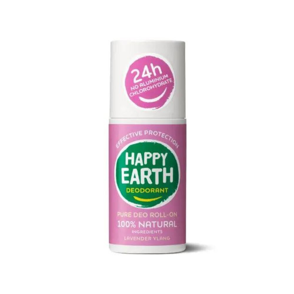 Ritininis dezodorantas su raminančiu levandų ir ylang kvapu Happy Earth, 75 ml цена и информация | Dezodorantai | pigu.lt