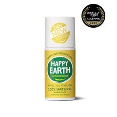 Natūralus rutulinis dezodorantas Happy Earth Pure Deo Roll-On Jasmine Ho Wood, 75 ml kaina ir informacija | Dezodorantai | pigu.lt