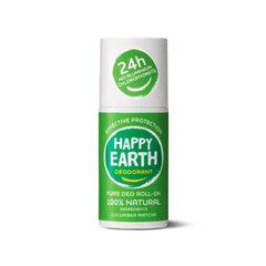 Natūralus rutulinis dezodorantas Happy Earth Pure Deo Roll-On Cucumber Matcha, 75 ml kaina ir informacija | Dezodorantai | pigu.lt