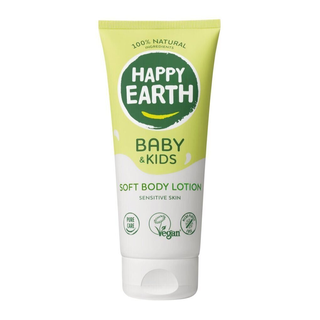 Minkštinamasis kūno pienelis kūdikiams ir vaikams Happy Earth 100%, 200 ml kaina ir informacija | Kosmetika vaikams ir mamoms | pigu.lt
