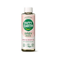 Natūralus kūno ir veido aliejus vaikams Happy Earth Baby&Kids Face&Body Oil, 150 ml kaina ir informacija | Kosmetika vaikams ir mamoms | pigu.lt