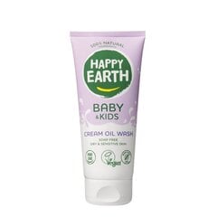 Natūralus prausimosi gelis kūdikiams Happy Earth Cream Oil Wash, 200 ml kaina ir informacija | Kosmetika vaikams ir mamoms | pigu.lt
