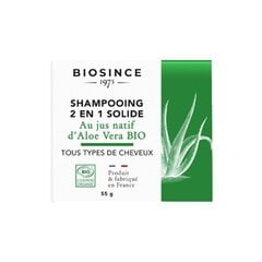Натуральный твердый шампунь без пластика для всех типов волос с алоэ вера Gravier Biosince 1975, 55 г цена и информация | Шампуни | pigu.lt