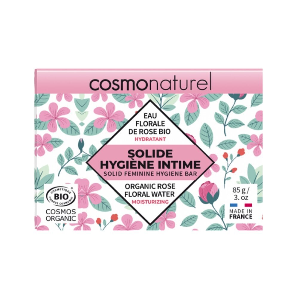 Intymios higienos muilas su rožių vandeniu Cosmo Naturel, 85 g цена и информация | Intymios higienos prausikliai | pigu.lt