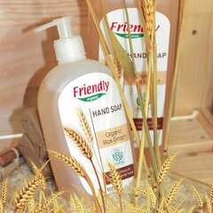 Skystas muilas su ryžių ekstraktu Friendly Organic, 1000 ml kaina ir informacija | Muilai | pigu.lt