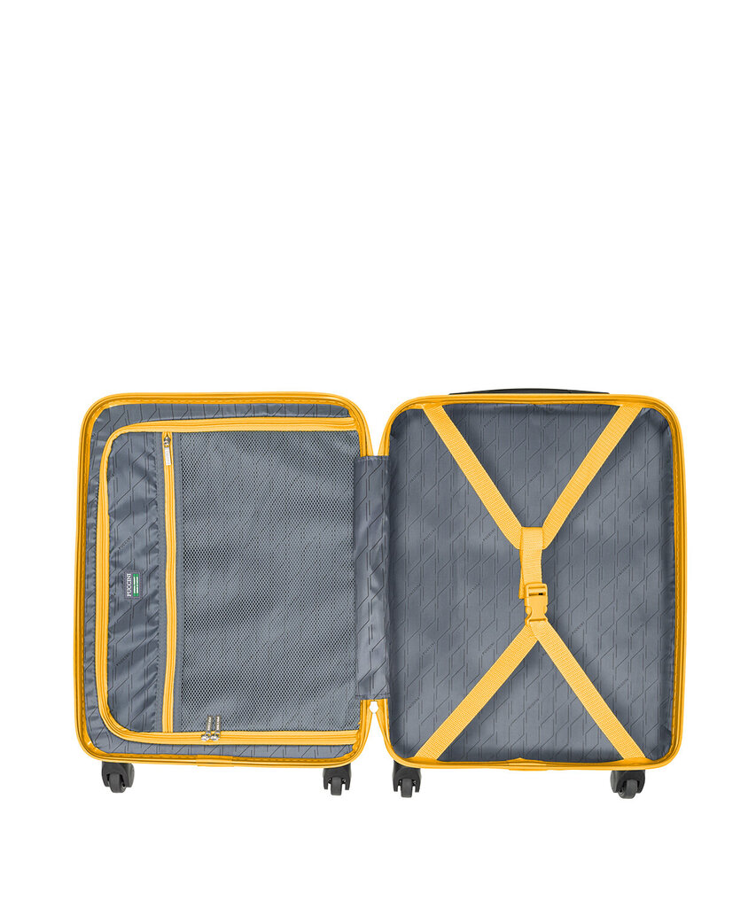Mažas Puccini lagaminas ABS021 S, geltonas kaina ir informacija | Lagaminai, kelioniniai krepšiai | pigu.lt